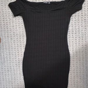 short sleeve wide neck dress